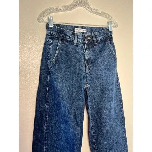 UNIQLO INES DE LA FRESSANGE Paris Dark Wash Wide Leg Jeans Size 24 - Picture 4 of 8